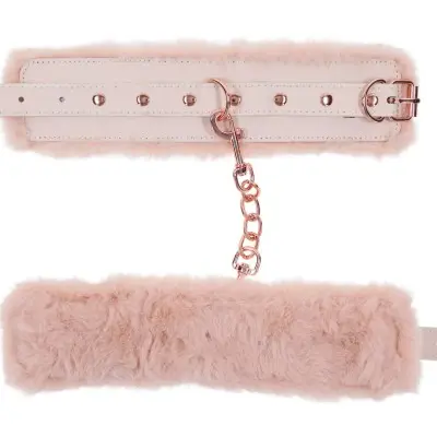 Peaches N Creame Fur Handcuffs - Pink
