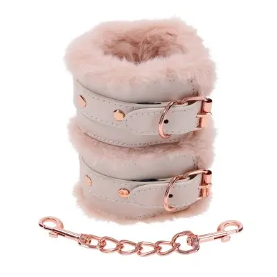 Peaches N Creame Fur Handcuffs - Pink