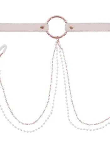 Peaches N Creame Collar With Nipple Clamps - Pink