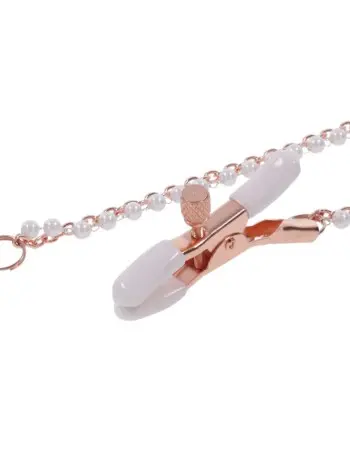 Peaches N Creame Collar With Nipple Clamps - Pink