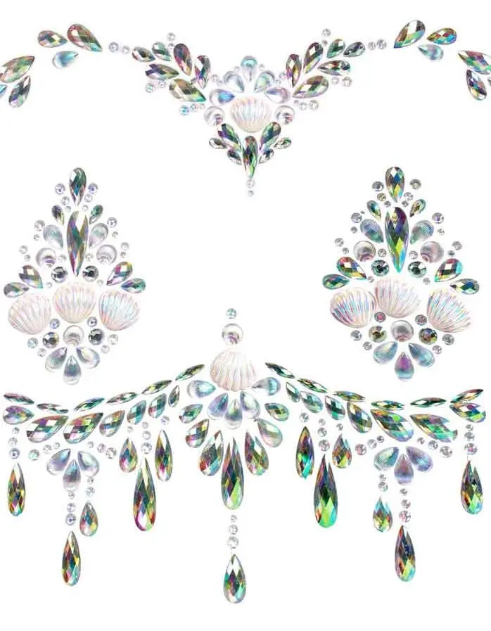 Siren Adhesive Body Jewels Sticker - Clear