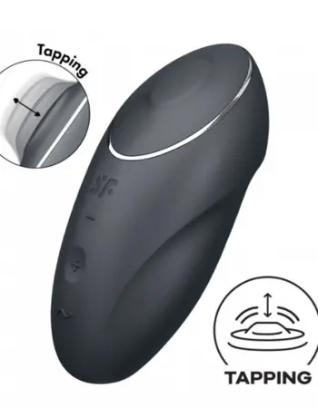 Satisfyer Tap and Climax 1 Vibrator - Grey