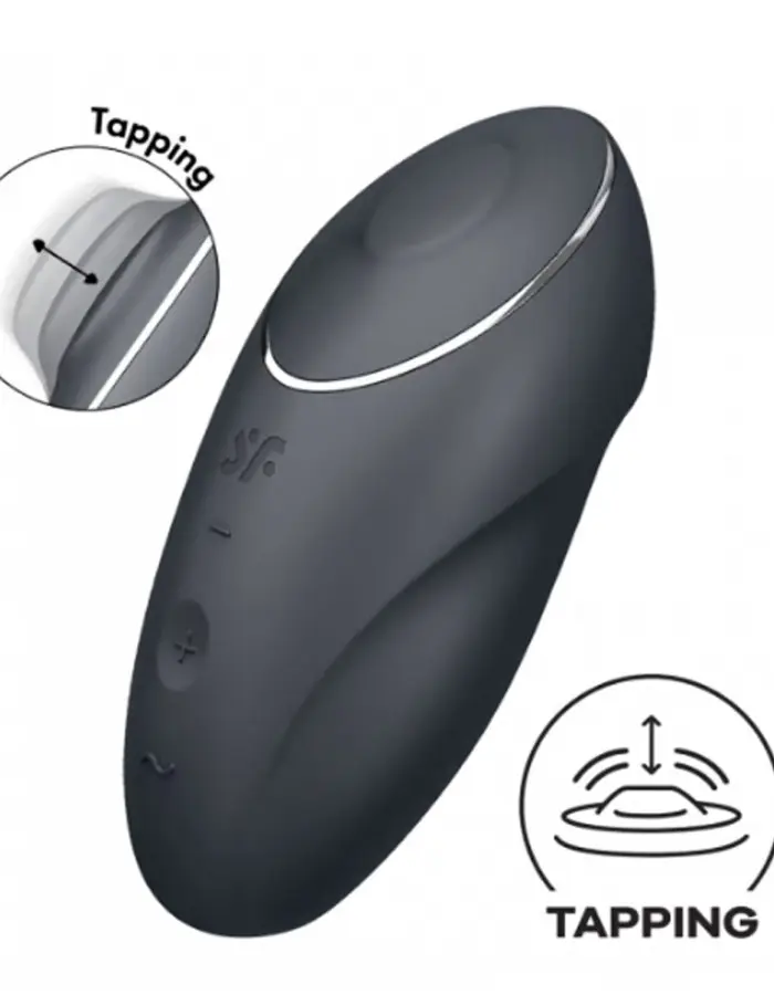 Satisfyer Tap and Climax 1 Vibrator - Grey