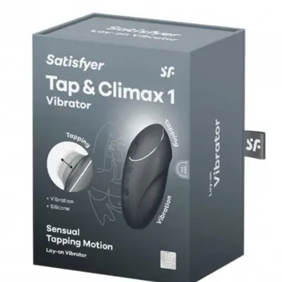 Satisfyer Tap and Climax 1 Vibrator - Grey
