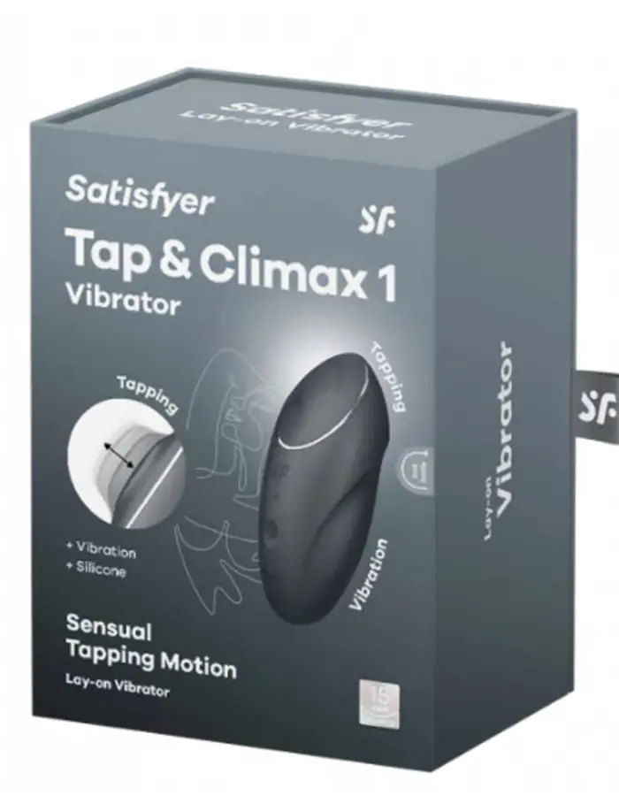 Satisfyer Tap and Climax 1 Vibrator - Grey