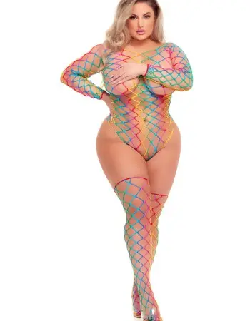 Taste the Rainbow Teddy and Thigh Hi Set - Rainbow