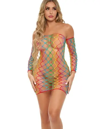 Taste the Rainbow Dress and Sleeves - Rainbow