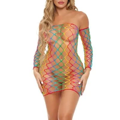 Taste the Rainbow Dress and Sleeves - Rainbow