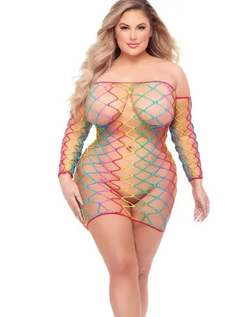 Taste the Rainbow Dress and Sleeves - Rainbow