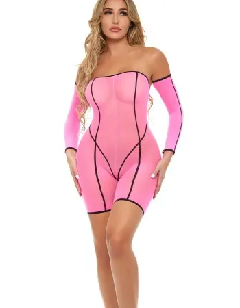 Double Vision Bodysuit Set - Pink