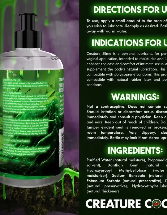 Creature Slime Water Based  Lubricant 16oz