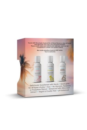 Wicked Simply Tropical Trio 1oz Travel Size  Flavored Lubes