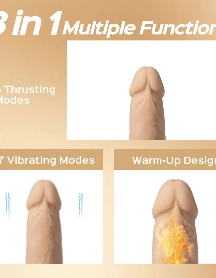 Luis-App Controlled 8.5" Real Thrusting Dildo With Clit Licker
