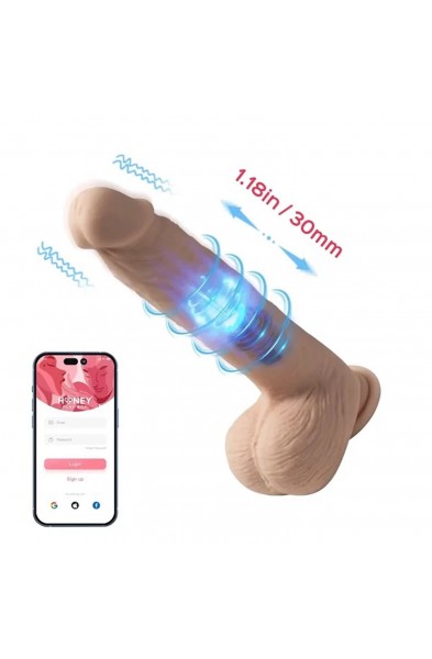 Kenzo-App Controlled 9.5" Big Realistic -  Thrusting Dildo