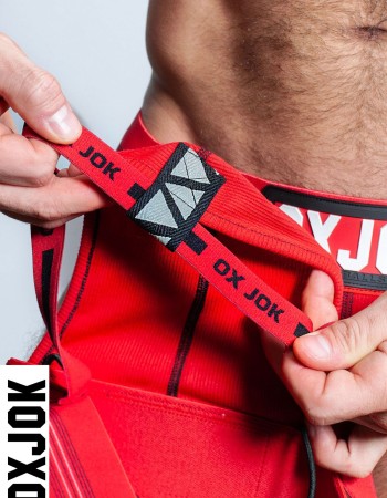 Slingjock Upthrust Slider-Strap Jock Red Hot Small