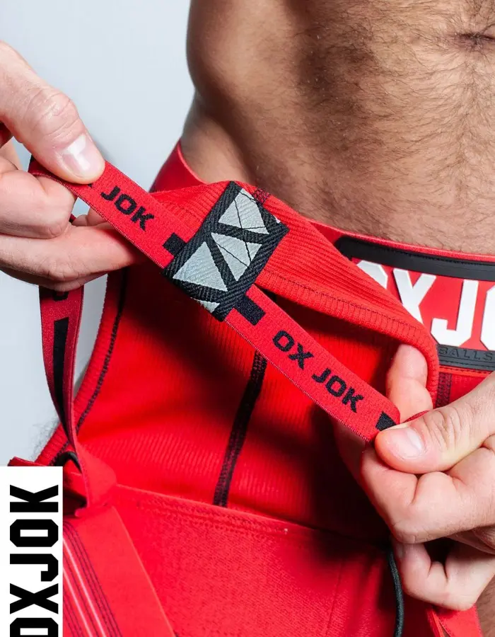 Slingjock Upthrust Slider-Strap Jock Red Hot Xl