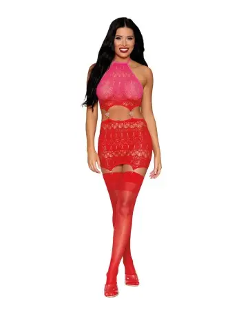 Garter Slip Dmnd - One Size - Red