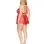 Babydoll and G-String Dmnd - One Size Queen -  Red