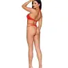 Teddy Dmnd With Pink Hearts- One Size - Red