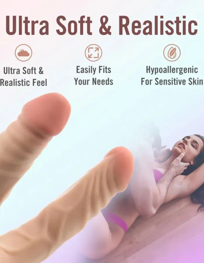 Dr. Skin Plus - 14 Posable Double Dong - Beige