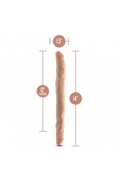 Dr. Skin Plus - 14 Posable Double Dong - Beige