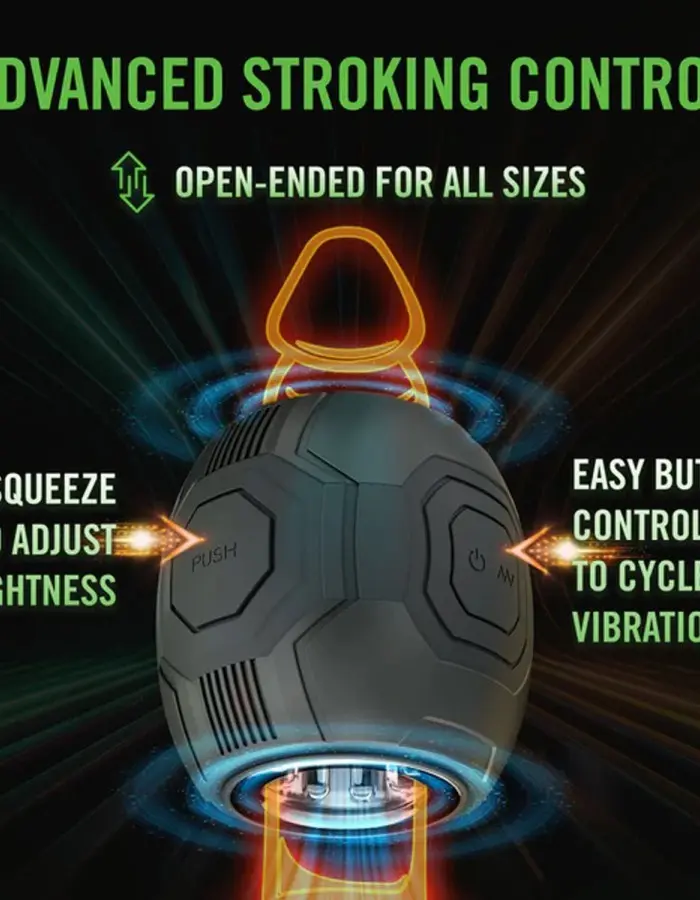M for Men - Dome X - Vibrating Masturbator - Black