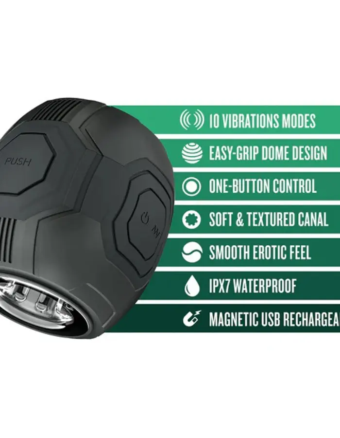 M for Men - Dome X - Vibrating Masturbator - Black