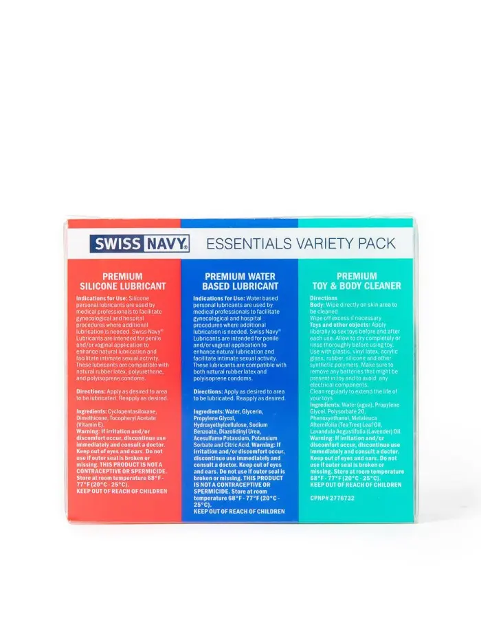 Swiss Navy Essentials Variety Pack 3-1oz