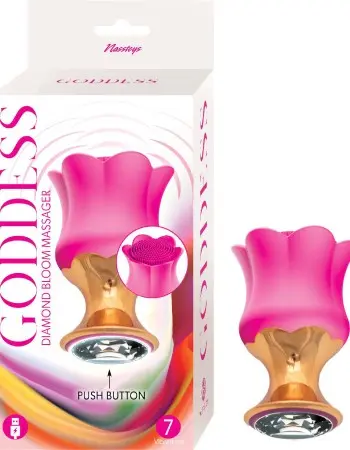 Goddess Diamond Bloom Massager - Fushcia