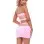 Net Worth 2pc Bandeau Set - One Size - Pink