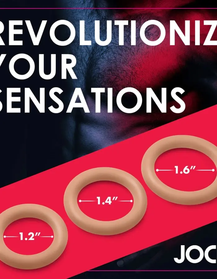 Jock Silicone Cock Ring Set in - Medium