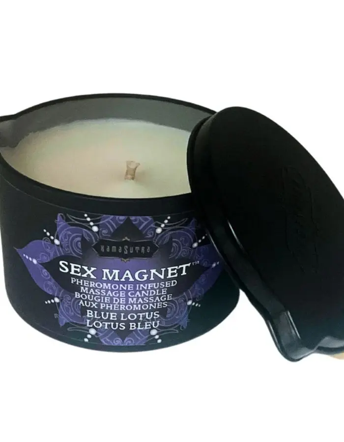 Sex Magnet Blue Lotus Pheromone Massage Candle 6oz