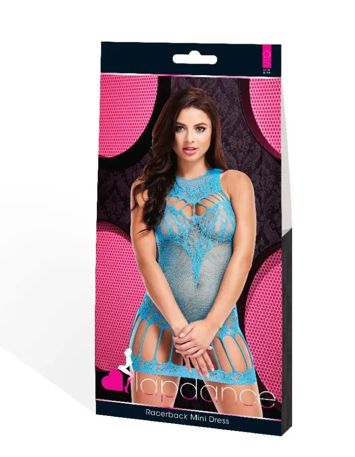 Raceback Mini Dress - One Size - Blue
