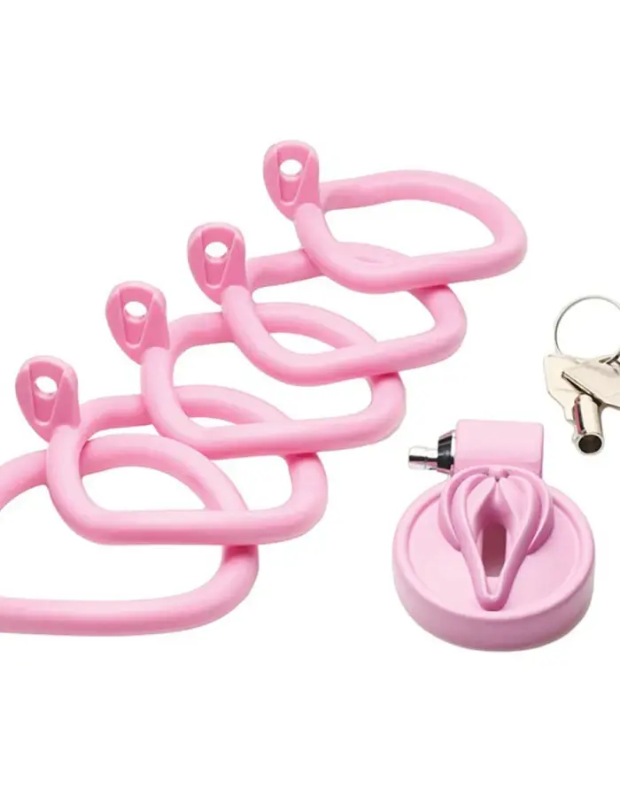 Pussification Vulva Chastity Cage - Pink