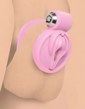 Pussification Vulva Chastity Cage - Pink