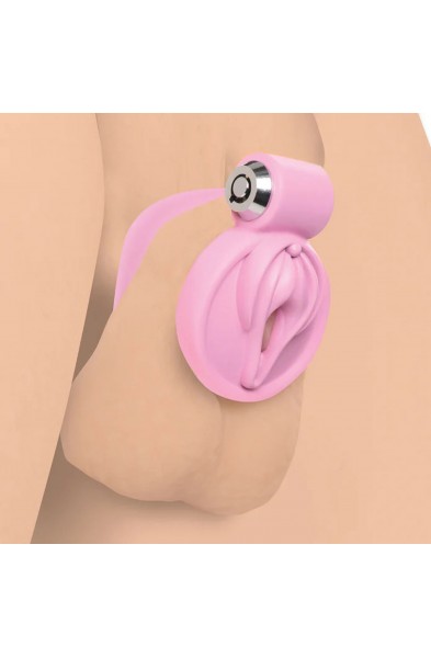 Pussification Vulva Chastity Cage - Pink