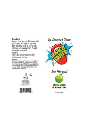 Smack Tarts 4oz Lickable Flavored Lubricant -  Green Apple