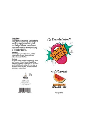 Smack Tarts 4oz Lickable Flavored Lubricant -  Watermelon