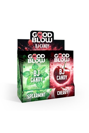 Bj Candy Pop Display Spearmint/cherry 24 Pcs