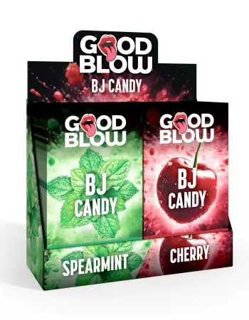 Bj Candy Pop Display Spearmint/cherry 24 Pcs