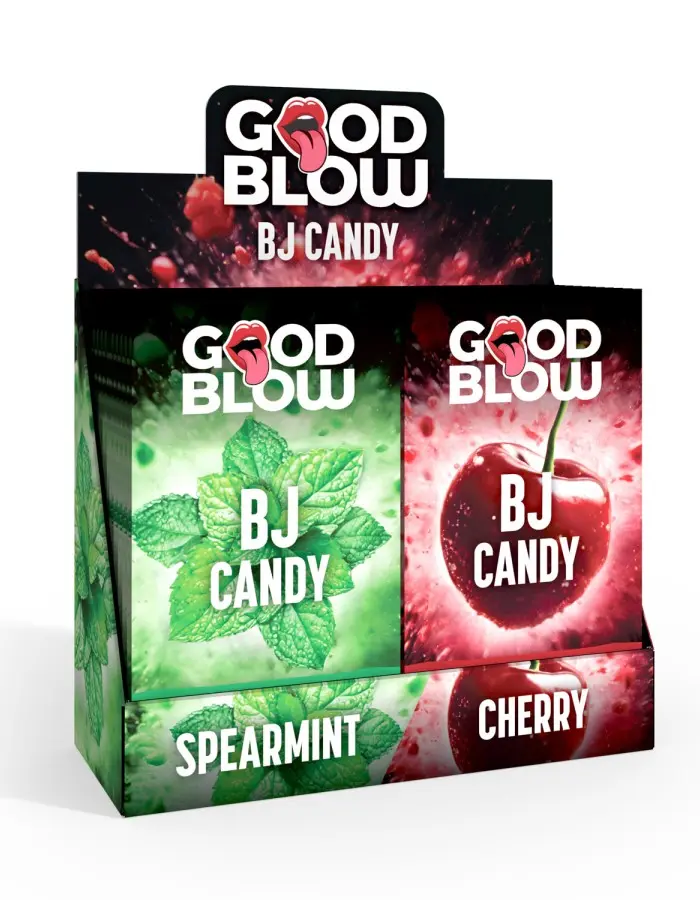 Bj Candy Pop Display Spearmint/cherry 24 Pcs