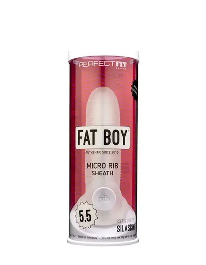 Fat Boy Micro Ribbed Sheath 5.5" - Clear