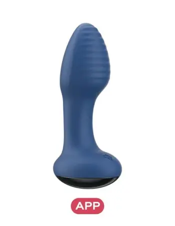 Frenzy App-Controlled Rotating Anal Vibrator -  Blue
