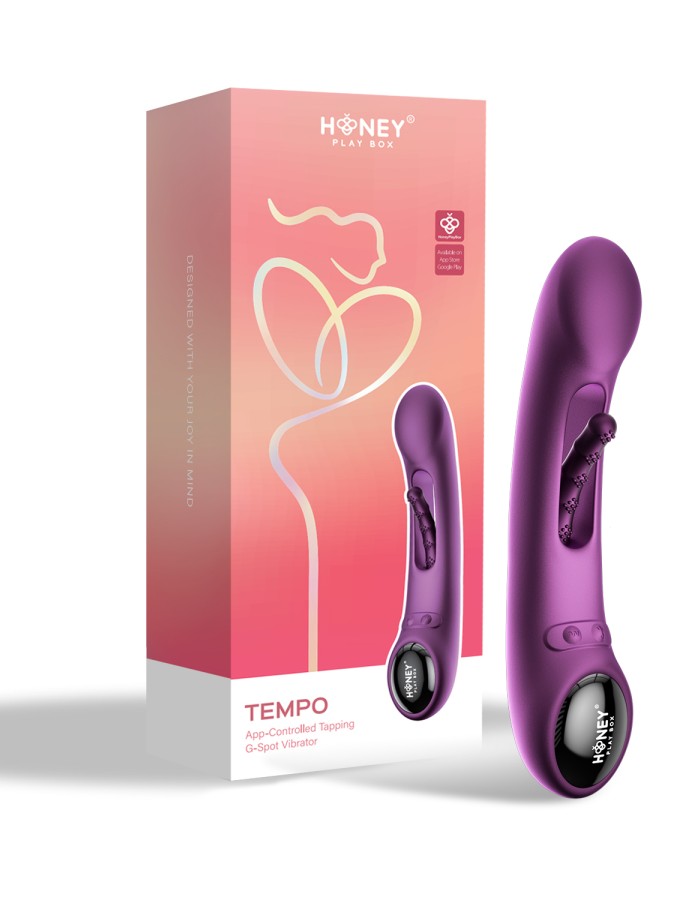 Tempo App-Controlled Tapping G-Spot Vibrator - Purple