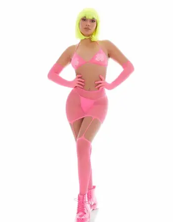 Bling Ring 5pc Set - One Size - Pink