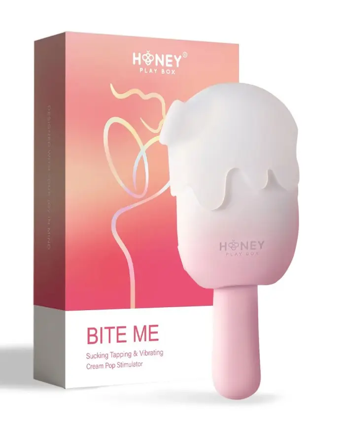 Bite Me Cream Pop Stimulator - Pink