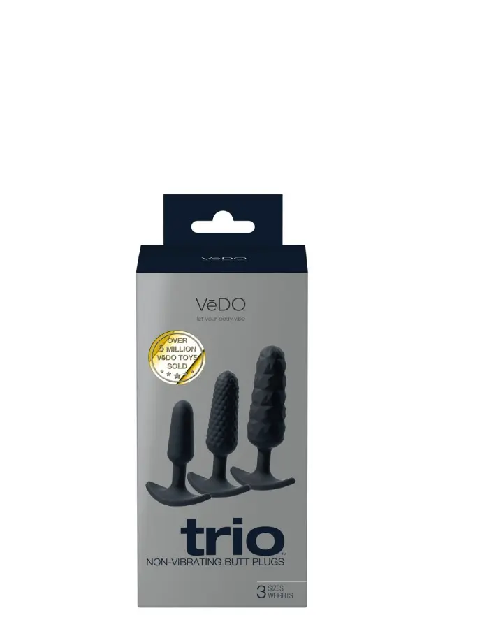 Trio Non-Vibrating Butt Plug Set - Blue