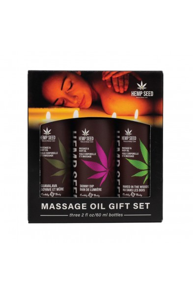 Hemp Seed Massage Oil Holiday Gift Set