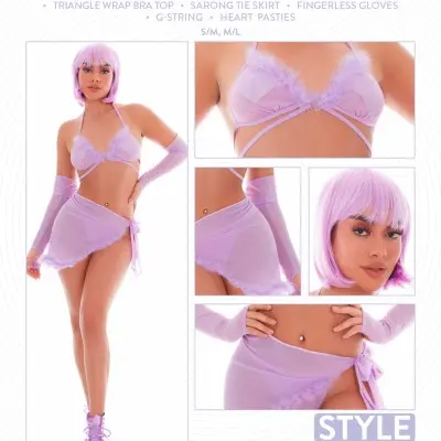 Feeling Fuzzy 5pc Set - Medium/large Lilac