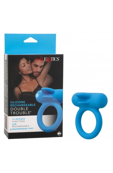 Silicone Rechargeable Double Trouble - Blue